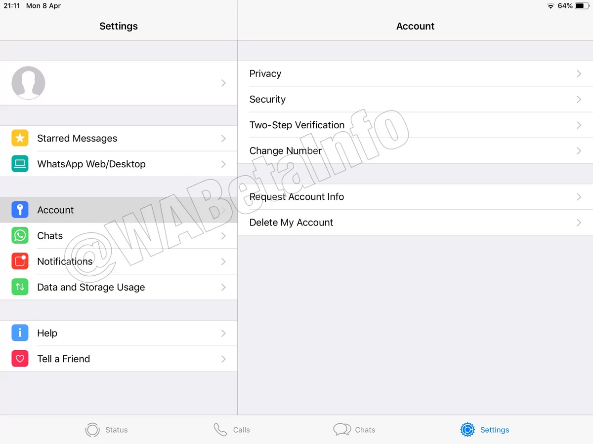 WhatsApp iPad