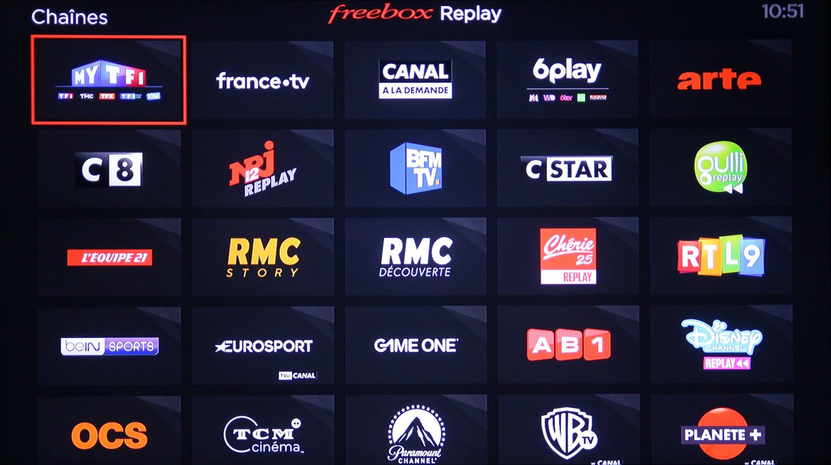Freebox Delta Player interface replay