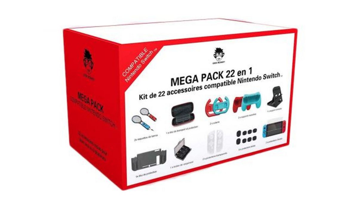 Mega pack 22 en 1 Fnac pour Nintendo Switch