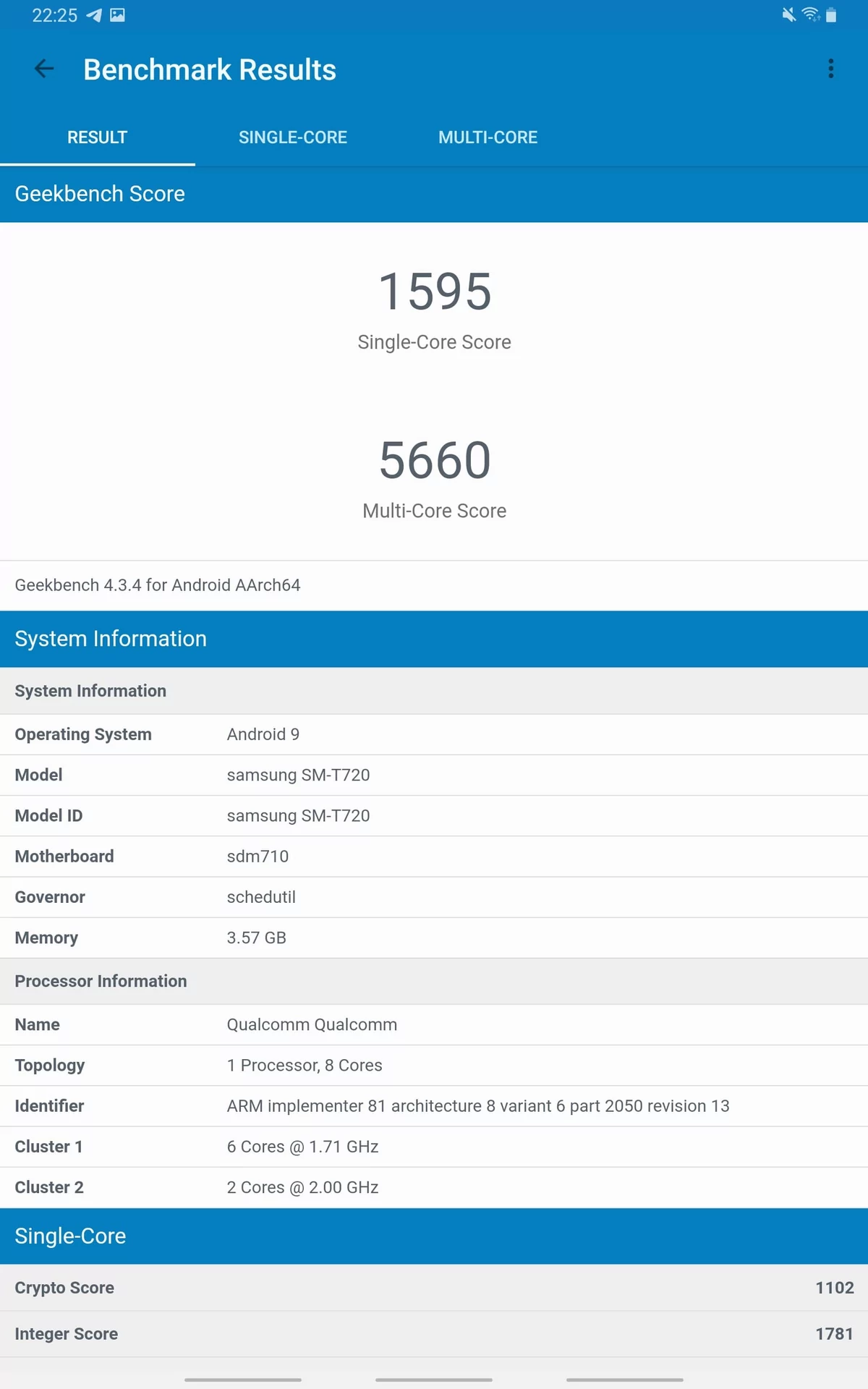 Samsung Galaxy Tab S5e test