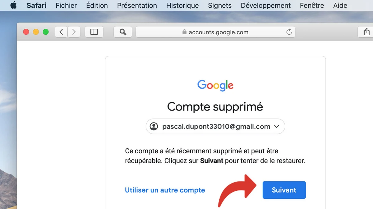 comment recuperer un compte gmail