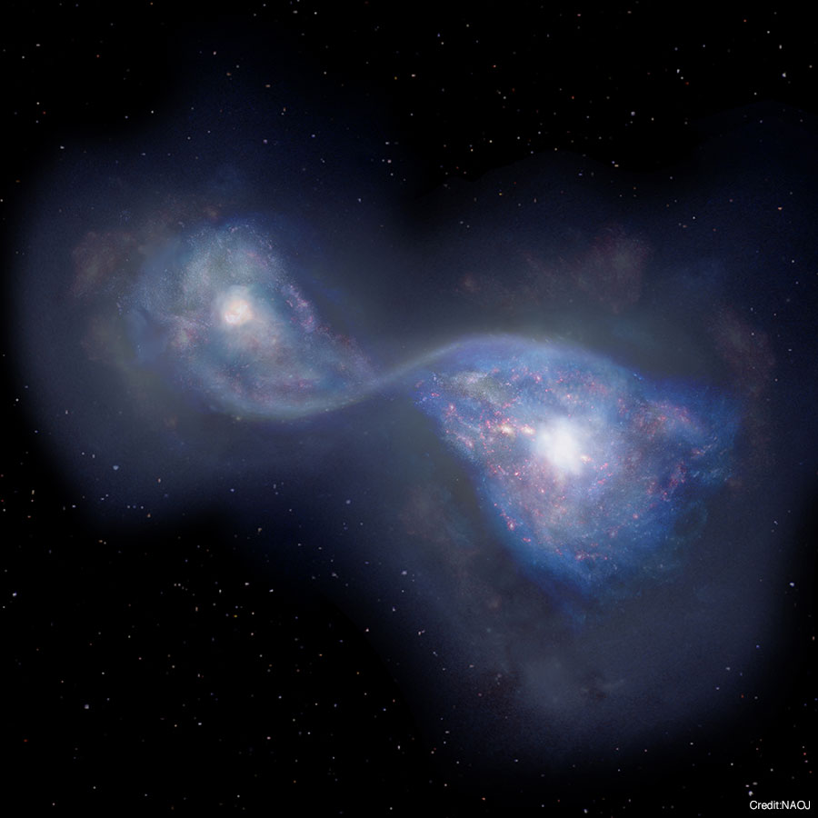 NAOJ - Fusion des galaxies