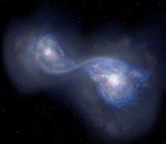 Des astronomes observent deux galaxies fusionner... il y a 13 milliards d'années