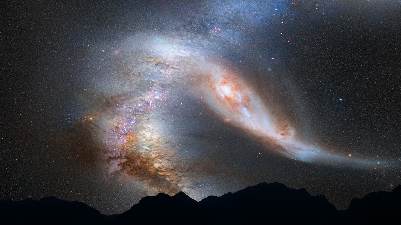 Découvrez la première photo d'un jet formé par la collision de deux galaxies