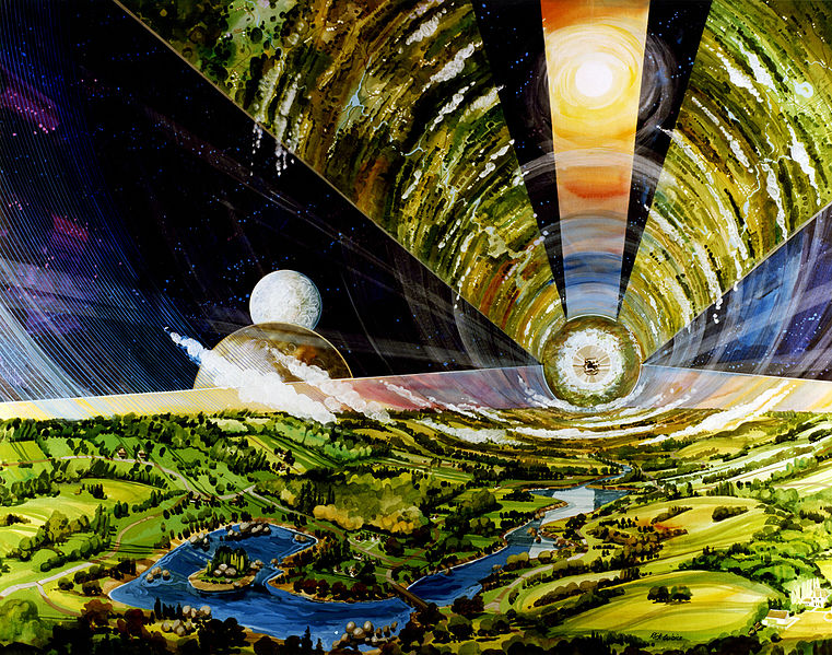 Space Colony Art from the 1970s: Cylindrical Colonies