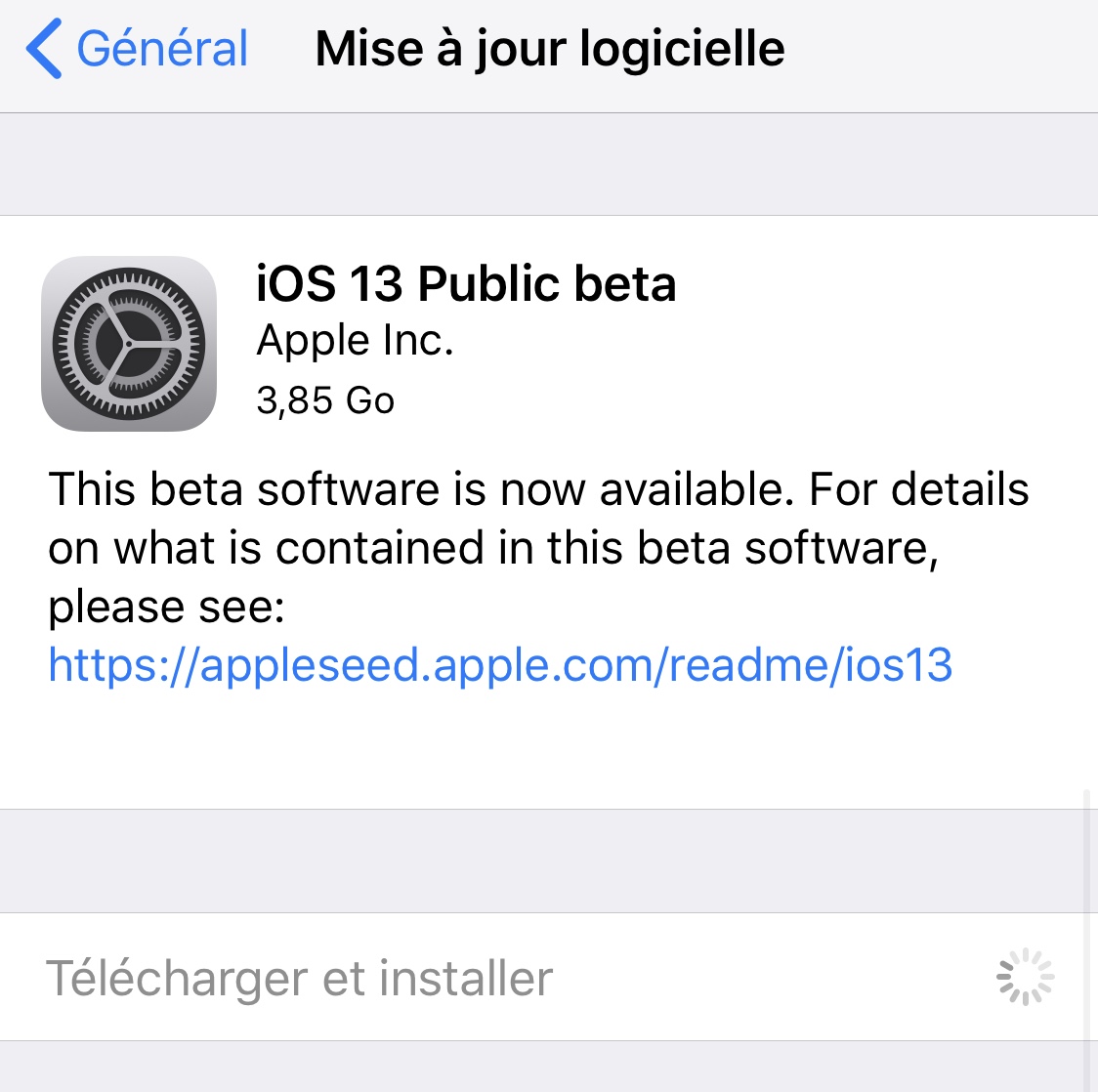 iOS 13 beta