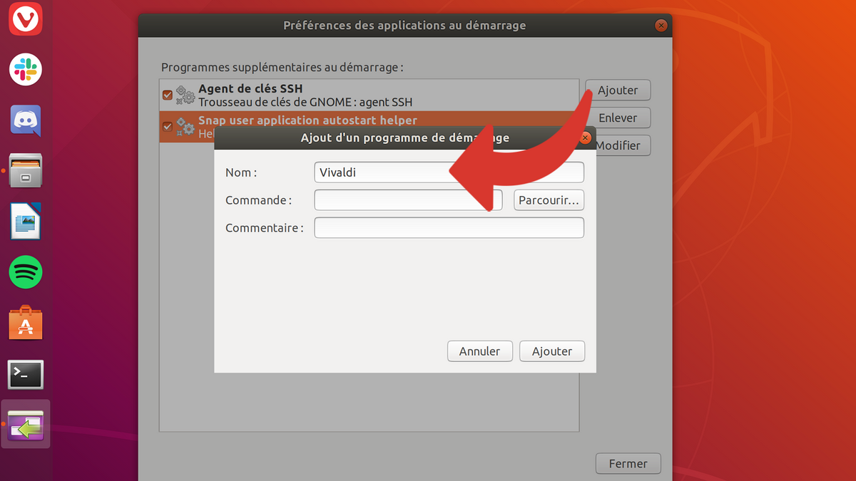 Lancement Ubuntu 5