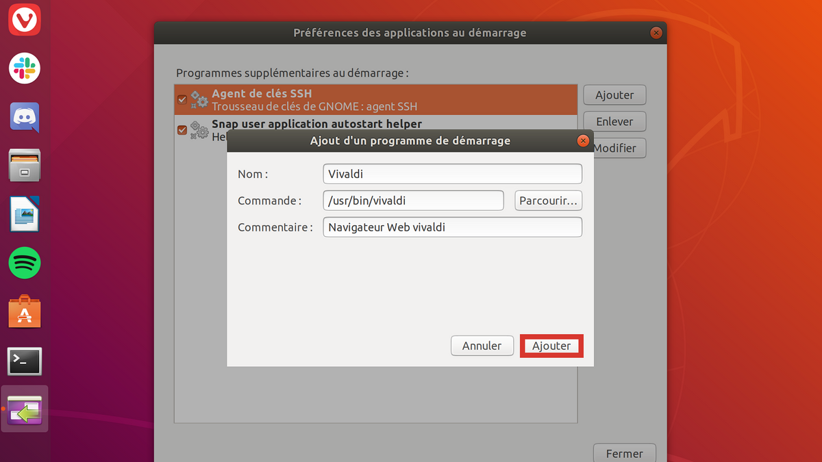 Lancement Ubuntu 12