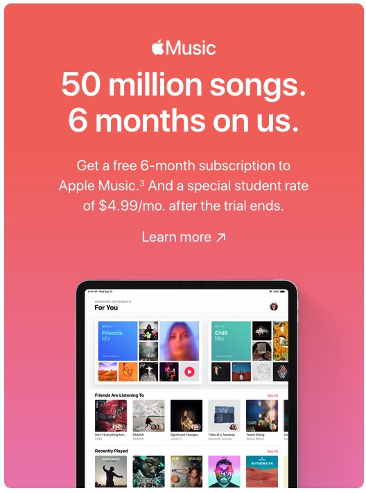 Apple Music offre