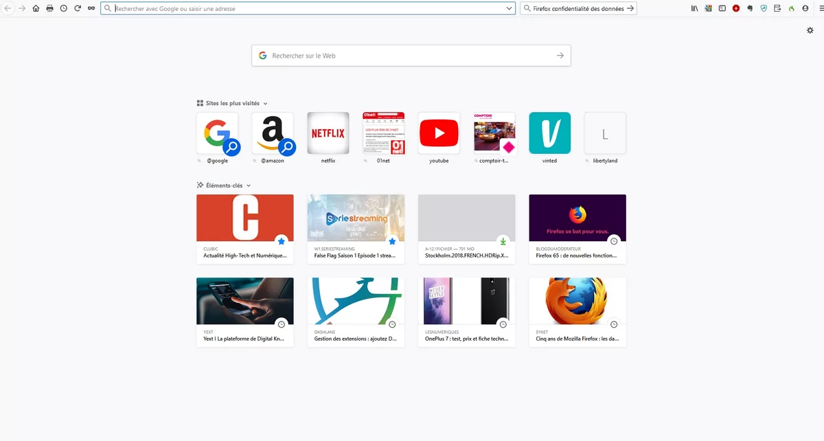 Firefox Home page