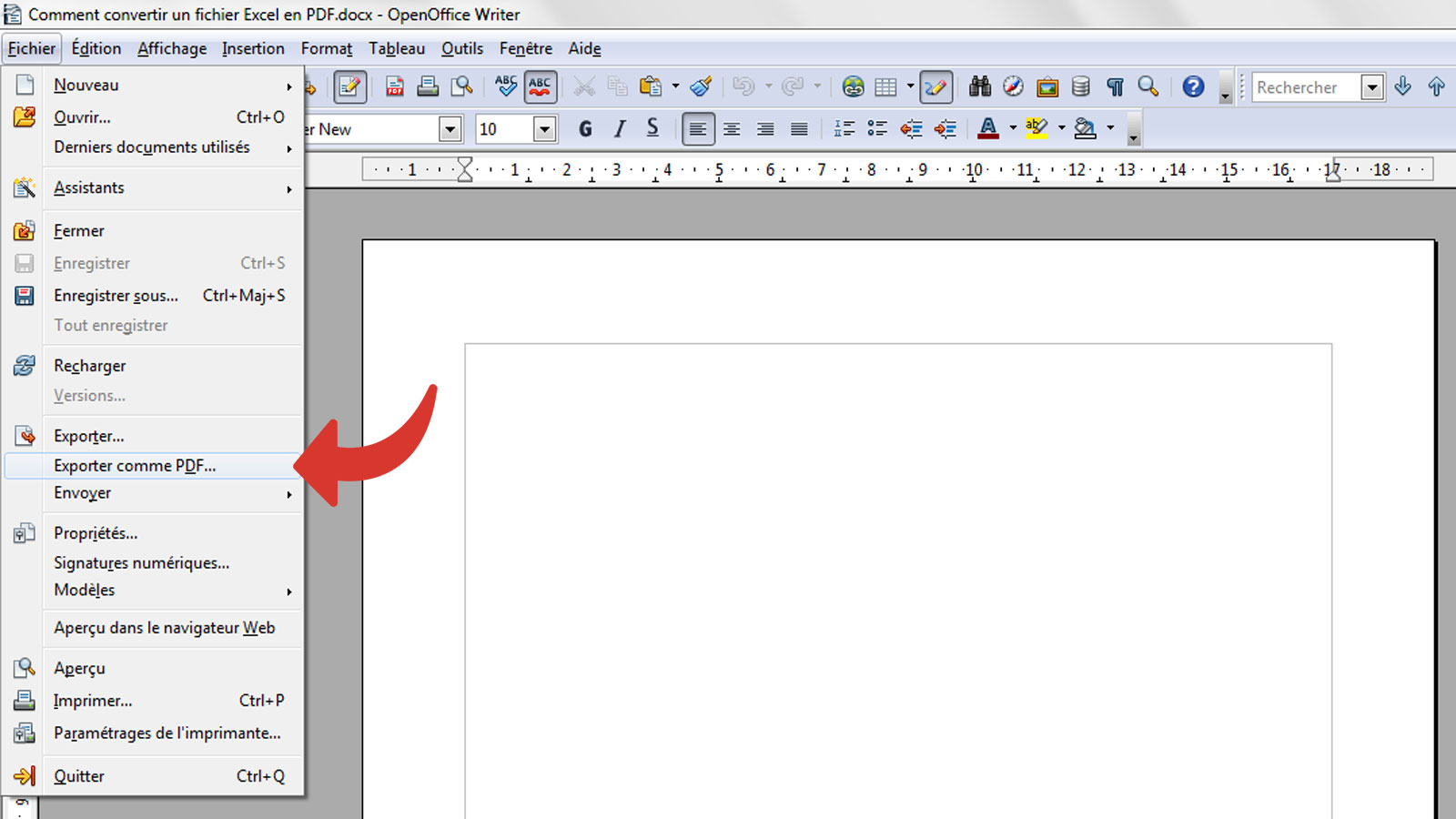 Convertir Un Document Open Office En Pdf Gratuitement - Printable ...