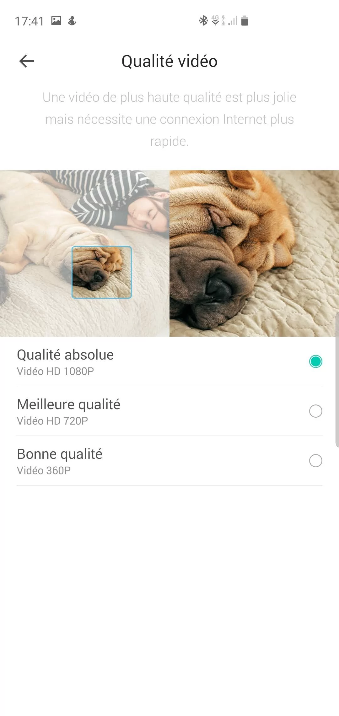 Kasa Spot - Réglage Qualité