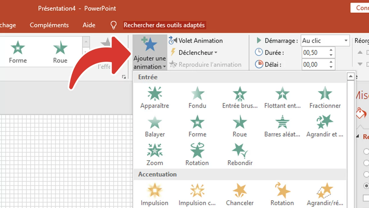 Comment appliquer plusieurs effets d'animation à un objet sur PowerPoint ?