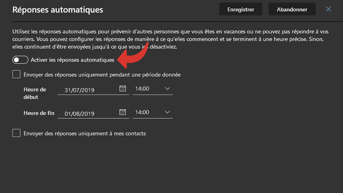 Comment Programmer Un Message D Absence Sur Outlook