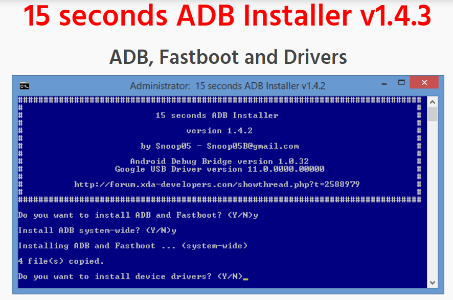 LineageOS - 15 seconds ADB installer