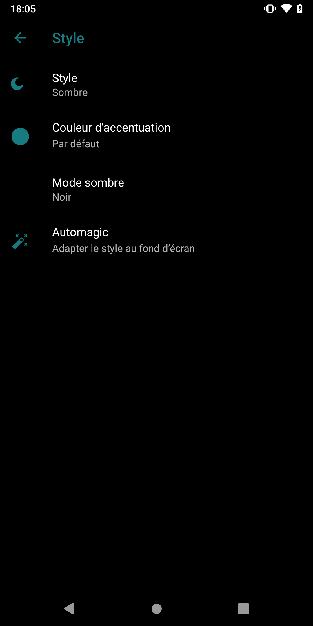 LineageOS - Mode sombre