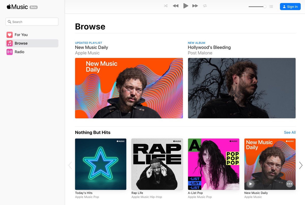 Apple Music Web Beta