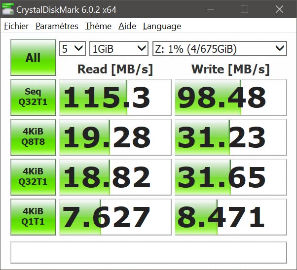 CrystalDiskMark RAID5