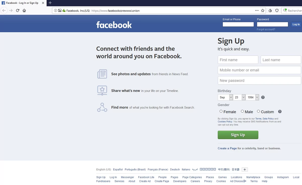 Facebook.onion