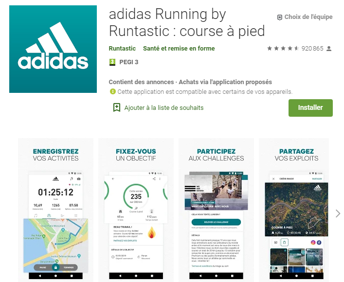 Runtastic s'appelle désormais Adidas Running