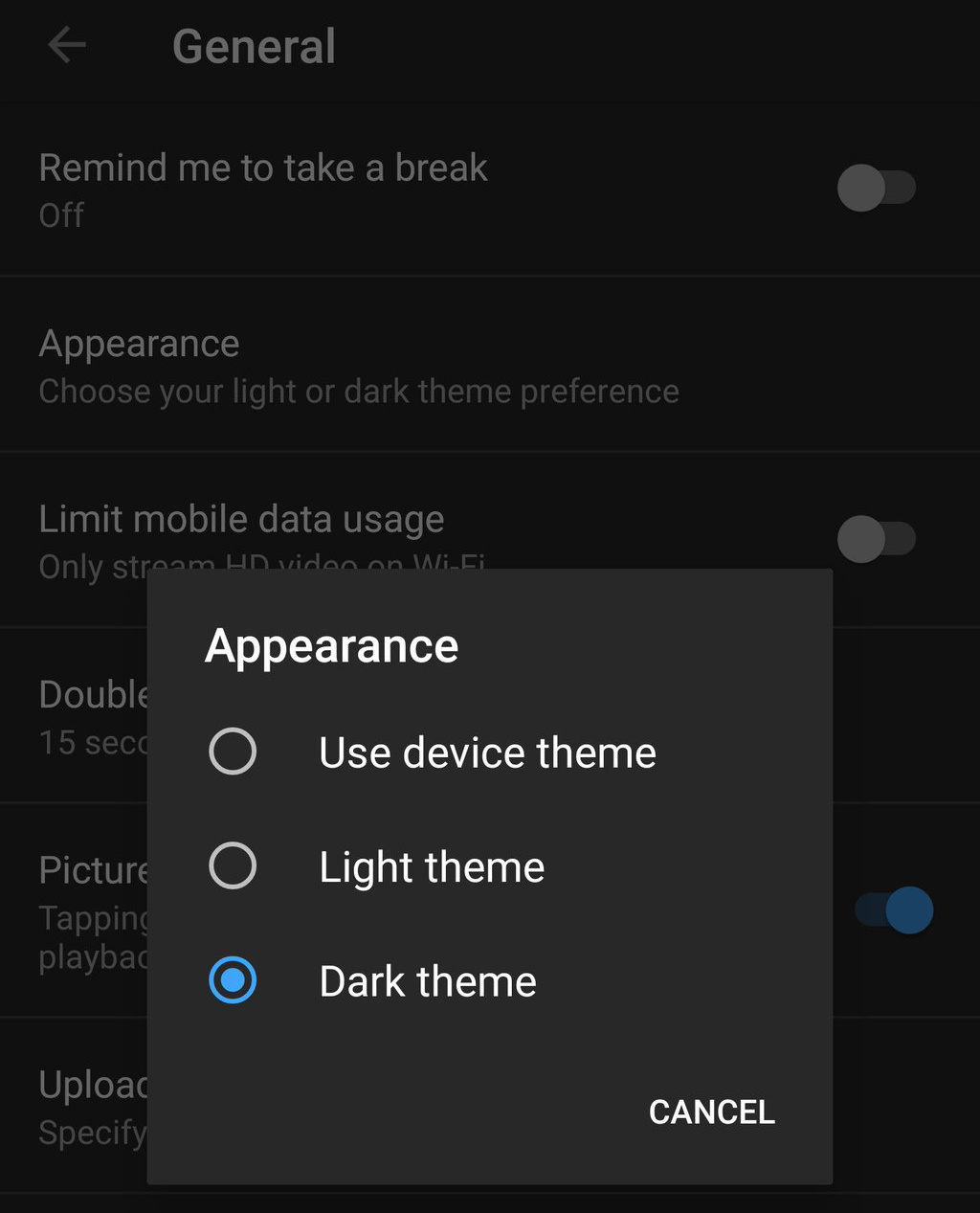 Youtube Dark Mode