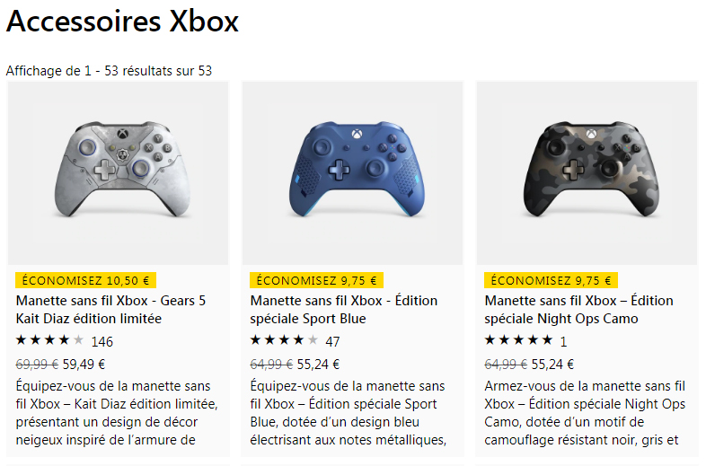 Manettes Xbox One