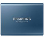 SSD externe Samsung T5 500 Go bleu à 79,99€ au lieu de 119,99€