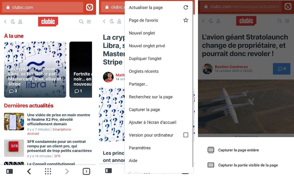 Vivaldi Browser Beta © clubic.com