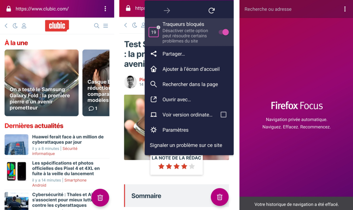 Firefox Focus © clubic.com