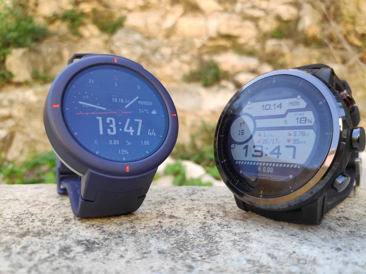 Amazfit Verge - Comparaison Stratos