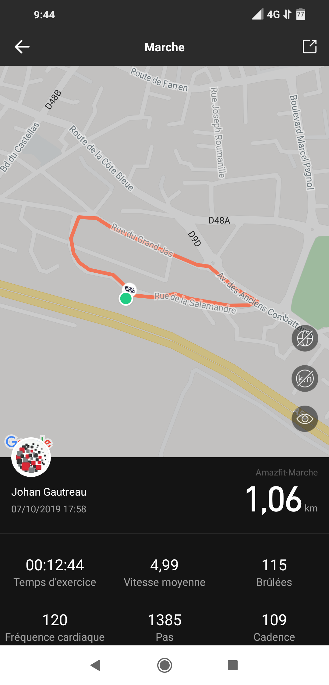 Amazfit Verge - Suivi GPS