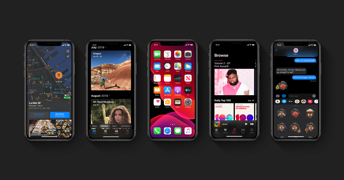 iOS 13 © Apple