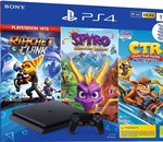 PS4 Slim 1 To + Crash Team Racing + Spyro Reignited Trilogy + Ratchet & Clank à 279,99€
