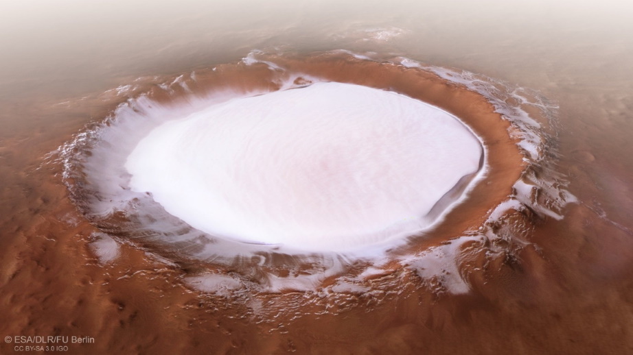 Perspective view of Korolev crater