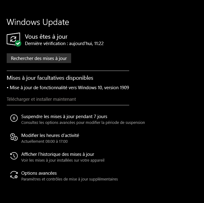 windows 10 maj 1019 update