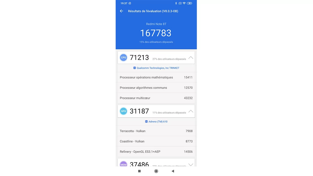 Redmi Note 8T test