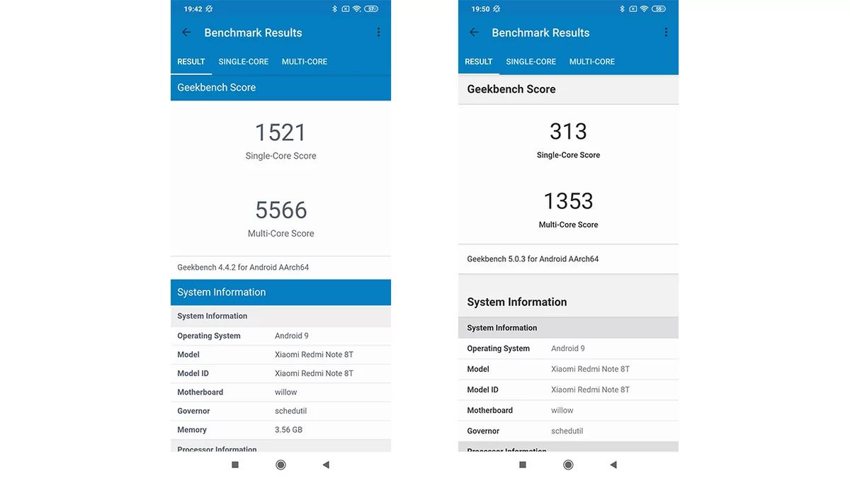 Redmi Note 8T test