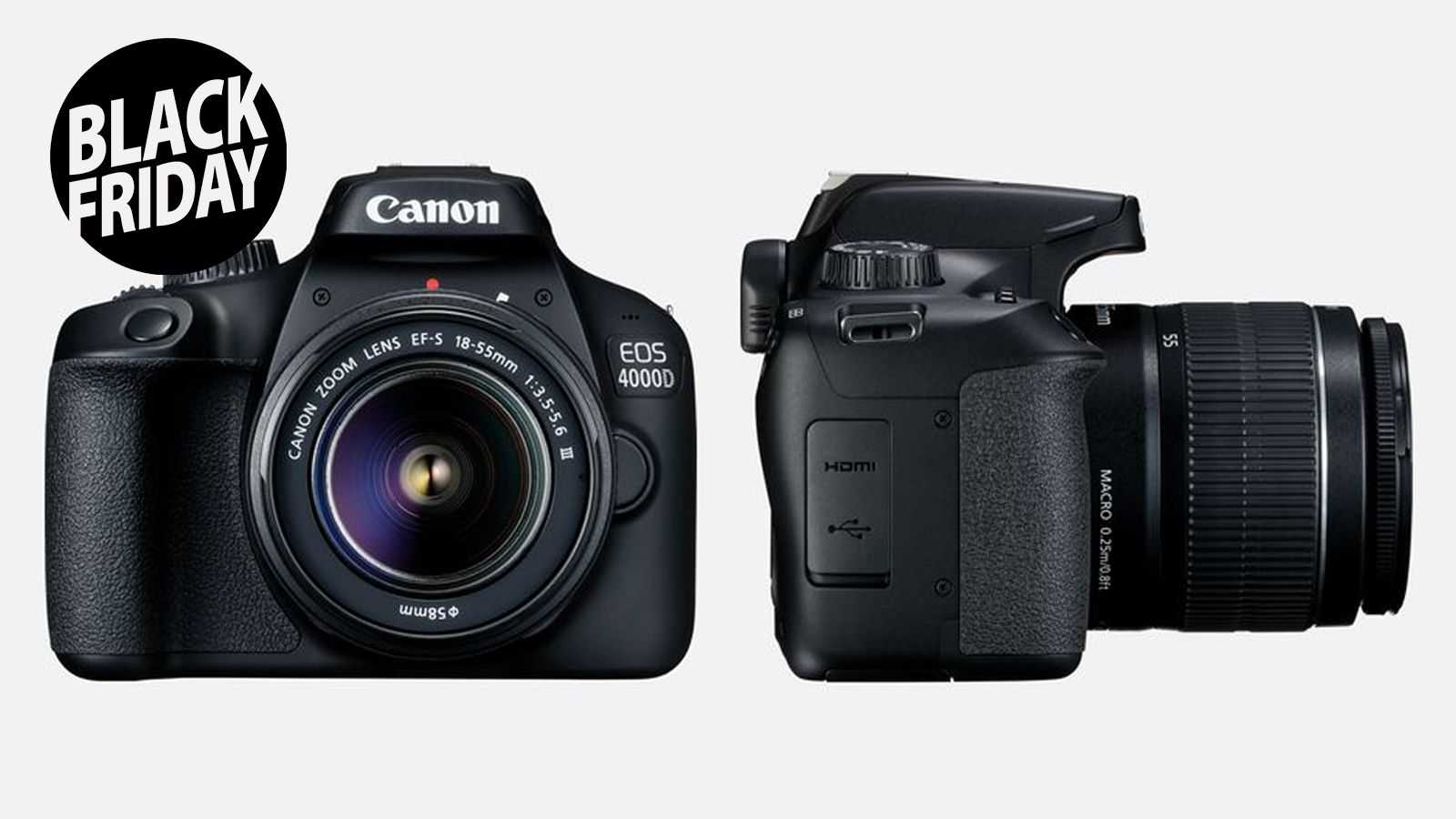 Black Friday Canon EOS 4000D + Objectif EFS 1855mm III à prix choc