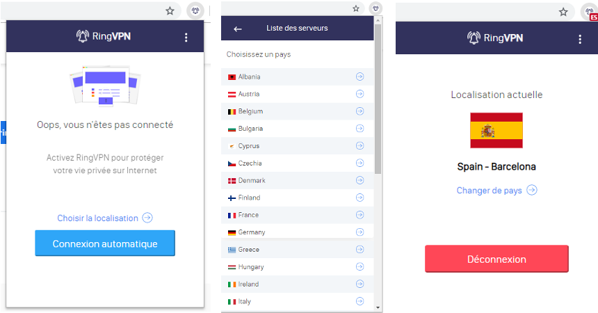 Extension web RingVPN