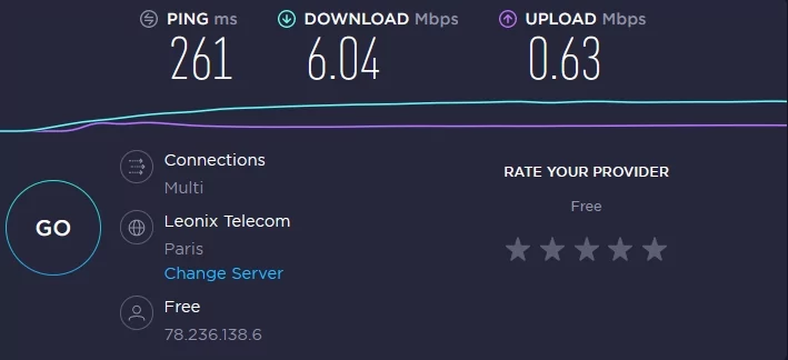Speedtest VyprVPN_USA