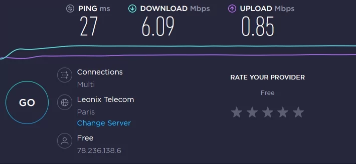 Speedtest Freedome 2019_Sans VPN