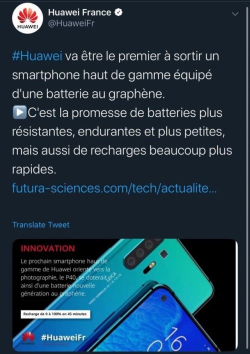 Huawei France P40 Graphène