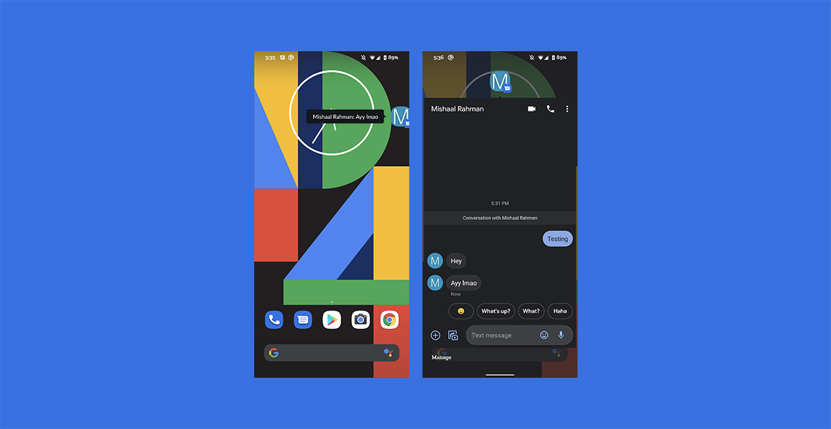 Google Messages bulle © XDA Developers