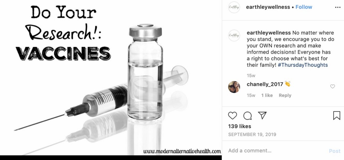 Facebook publicité antivaccin