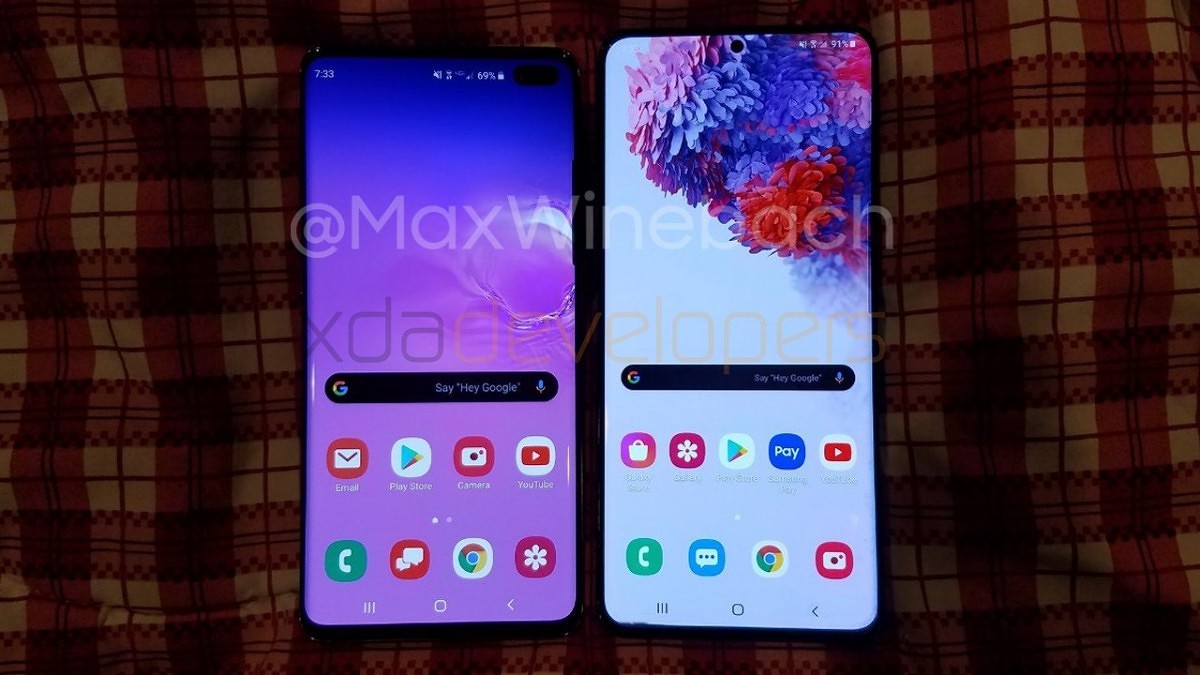 Samsung Galaxy S20+ S10+ comparaison