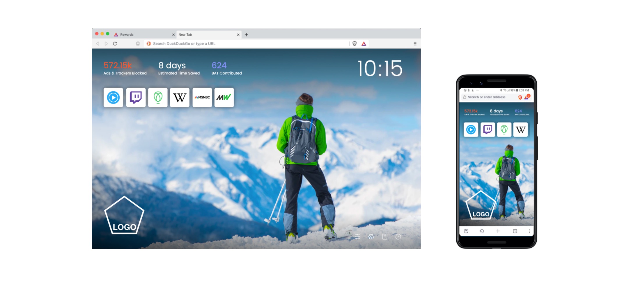 Brave accueille désormais des images sponsorisées sur les nouveaux onglets, si vous le voulez