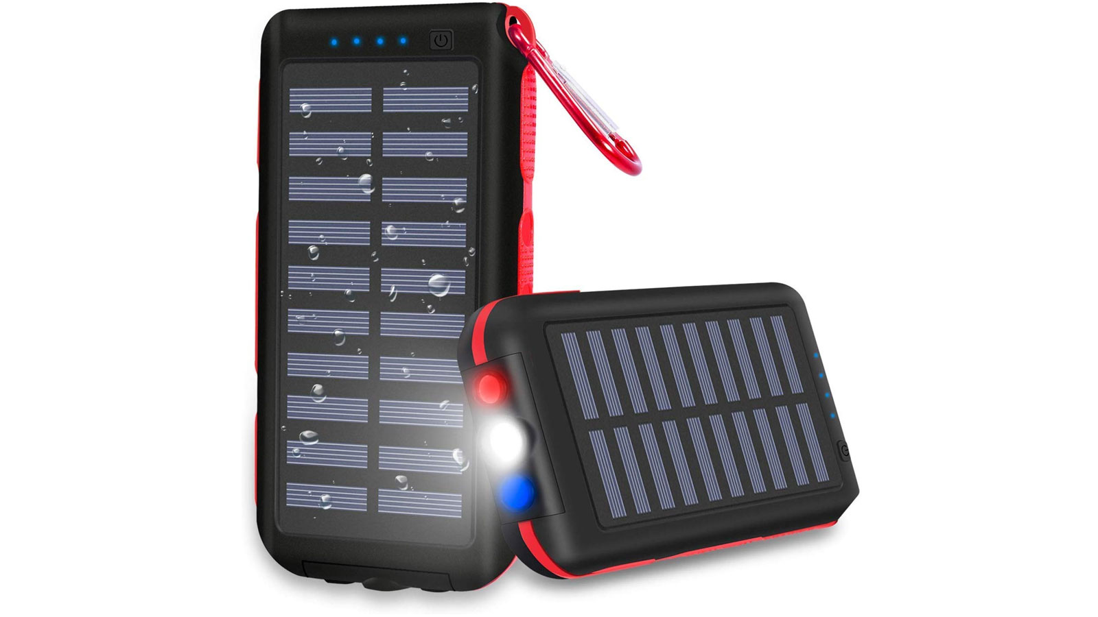 Banque de puissance de chargeur solaire 10000mAh avec lumière LED
