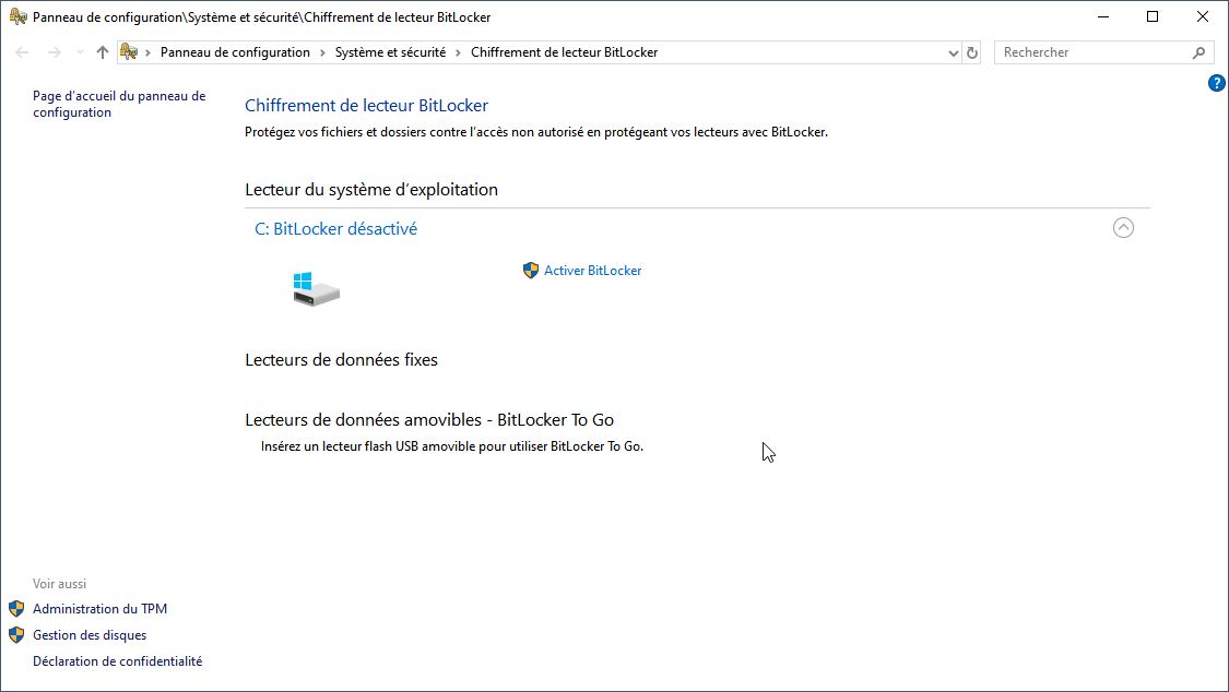 Windows 10 BitLocker