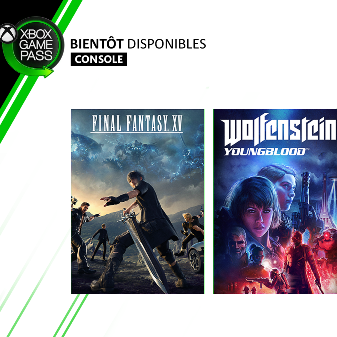 Final Fantasy XV et Wolfenstein Youngblood rejoignent le Xbox Game Pass