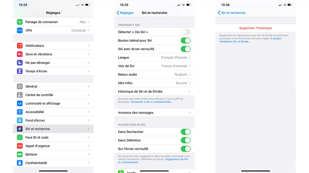 iOS Désactiver Siri